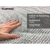 FLUFFINO® Katzendecke Wildlederimitat - 73 x 45 cm - grau, weich, flauschig, isolierend und waschbar, ideal für Katzen.