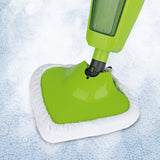 CLEANmaxx Dampfbesen 1000W Limegreen/Schwarz, kompakt, 20 Sekunden aufgeheizt, abnehmbarer Wassertank, für verschiedene Böden geeignet.