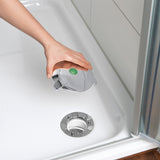 Abfluss-Fee Dusche 1x Verschlussstopfen, 2x Duftstein Zitrone/Apfel & 2x Haarfänger für sauberen Abfluss und frischen Duft.