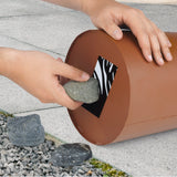 Hoberg LED Deko-Leuchtturm in Rost-Optik mit maritimem Design und kabelloser LED-Beleuchtung, geeignet für Garten und Terrasse.