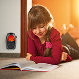 EASYmaxx Mini-Heizung Kamin-Optik schwarz mit LED-Flammeneffekt, Fernbedienung und 2-Stufen-Thermostat für gemütliche Wärme.