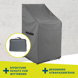 Hoberg Gartenstuhl-Abdeckung mit Kordelzug - wetterfest, UV-beständig, robust und mit praktischem Trage- & Aufbewahrungsbeutel.
