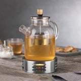 STÖVCHEN Kannenwärmer - Edelstahl mit Teelichthalter zum Warmhalten von Tee- und Kaffeekannen, mattiertes, hochwertiges Design.