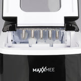 MAXXMEE Eiswürfelbereiter schwarz mit 9 Eiswürfeln in ca. 8 Minuten und großem Sichtfenster, 1,8 l Wassertank, ohne Wasseranschluss.