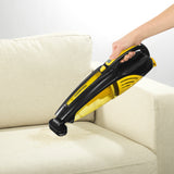 CLEANmaxx Akku-Handstaubsauger 2in1 Gelb/Schwarz, kabelloser Nass- und Trockensauger, ideal für Sofas und kleine Flächen.