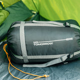 Where Tomorrow Doppelschlafsack mit Tragetasche, wasserabweisend, 2-Personen, 190 x 150 cm, ideal fürs Camping und Reisen.