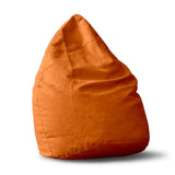 LUMALAND Luxury XL Sitzsack stylischer Beanbag in Orange mit 120L Füllung, ideal zum Entspannen und modernes Wohnambiente.