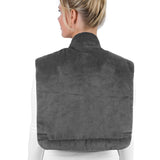 MAXXMEE Massage-Heizdecke grau mit 3 Massagemodi und 3-stufiger Heizfunktion für Nacken und Schultern.