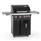 LANDMANN Gasgrill FRYTON 4.1 cooK mit Heißluftfritteuse, 4 Brenner, Seitenbrenner und modularem Grillrost-System.