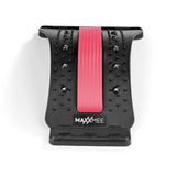 MAXXMEE Rückenbrücke mit 3-fach verstellbarem Winkel, Akupressur- und Magnetpunkten, schwarz/rot für Rückenmassage und Dehnung.