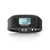 VITALmaxx Fitness-Armband - Schwarz mit LCD-Display, Schrittzähler, Kalorienmessung und verstellbarem Silikonarmband für Komfort.
