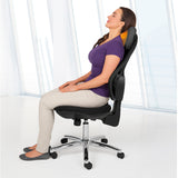 VITALmaxx Shiatsu-Massagekissen - grau/anthrazit mit flexiblen Befestigungsband für entspannte Muskeln an Schultern und Nacken.