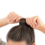 fairtye Haargummi schwarz - 3er-Set aus Bio-Baumwolle und Naturkautschuk, elastisch, nahtlos, starker Halt, metallfrei, nachhaltig, wiederverwendbar