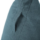 LUMALAND Sitzsack Interior Line Aqua, dreieckiges Sitzkissen im Leinen-Look mit praktischem Tragegriff und 370l Füllung.
