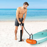 EASYmaxx Stand-Up Paddle-Board 2020 300cm weiß/blau mit Luftpumpe, Tragegriff und robustem Design für bis zu 110 kg Belastung.