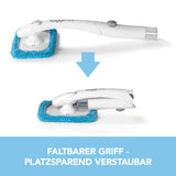 MAXXMEE Scheiben- & Flächenreiniger mit faltbarem Griff, platzsparend verstaubar, für Autofenster und glatte Flächen im Haushalt.