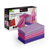 MAXXMEE Politurtuch Mikrofaser beere/flieder/lila zur Nassreinigung und Trockenpolieren von Glas und glatten Flächen