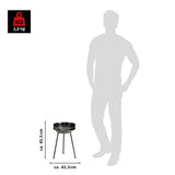 LANDMANN Holzkohle-Rundgrill kompakt mit 3 Beinen, verchromtem Rost, ca. 43x45 cm, ideal für 2-3 Personen unterwegs.