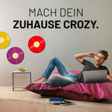 LUMALAND XXL Microvelours Sitzsack 380L 140x180 cm pink, stylischer, bequemer Riesensitzsack für Indoor und Outdoor, wasserfest und geruchsneutral.