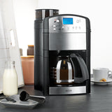BEEM Kaffeemaschine Fresh-Aroma-Perfect Glas mit 5-stufigem Mahlwerk, Glaskanne und Digitalanzeige für 10 Tassen Kaffee.
