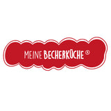 Kinderleichte Becherküche Set inkl. Messbecher-Set - Band 7 - Vegetarisch Logo in roter Schrift auf weißem Hintergrund.