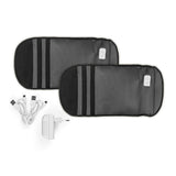 MAXXMEE Venen-Massagegerät mit Luftkompression, zwei Intensitätsstufen, verstellbar, inklusive Netzteil und USB-Kabel.