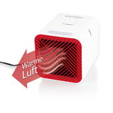 EASYmaxx Luftkühler mit Heizfunktion - 650W, kompakt, rot markierte Heizfunktion für warme Luft, 3 Geschwindigkeiten, Timerfunktion.