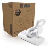 N8WERK Milbensauger mit Pulsrolle Moonlight White, staubfrei, mit UV-C-Licht, EPA 11-Filter und 12.800 U./min Pulsrolle zur Matratzenreinigung.