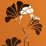 Hoberg LED Pflanzsäule in Rost-Optik mit Gingkoblätter-Design und LED-Beleuchtung, abnehmbare Pflanzschale, wetterfest und batteriebetrieben.