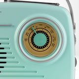 EASYmaxx Retro-Radio - mint im 50er Jahre Stil mit AM/FM-Tuner, Bluetooth, Teleskopantenne und Tragegriff.