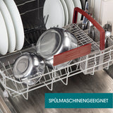 GOURMETmaxx Edelstahl-Schüsseln 8-tlg. Edelstahl, spülmaschinengeeignet, stapelbar, mit Deckeln, ideal zum Aufbewahren und Servieren.