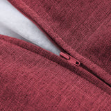 LUMALAND Sitzsack Interior Line mit rotem Leinenbezug und praktischem Reißverschluss für einfache Reinigung und langlebige Nutzung.