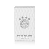 FC Bayern München Parfum Eau de Toilette 50 ml, maskulin-eleganter Duft für Bayern-Fans, sportlich und stilvoll verpackt.