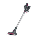 MAXXMEE Akku-Zyklon-Staubsauger anthrazit/pink mit 3-fach-Filter, Verlängerungsrohr bis 80 cm, kabellos und saugstark.