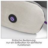 VITALmaxx Massagekissen Nacken 3V anthrazit/grau mit weichem Bezugsstoff und einfachem Softbutton für vielfältige Massagen.