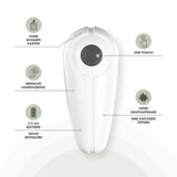 GOURMETmaxx Dosenöffner vollautomatisch weiß/grau mit One-Touch Bedienung, ohne scharfe Kanten und einfache Handhabung.