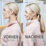 PONY PUFFIN Onyx - Schwarz zeigt Volumensteigerung und Halt im Pferdeschwanz bei allen Haarfarben, Frisurenhilfe fürs Styling.