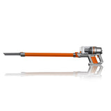 MAXXMEE Akku-Zyklon-Staubsauger Pet Star orange/silber, kabelloser Hand- und Bodenstaubsauger mit verlängerbarem Aluminium-Steckrohr.