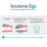bruXane 2go - Zahnschiene mit Biofeedback zur Reduzierung von Zähneknirschen durch Vibration und Summton, 2er-Set türkis.