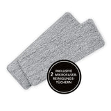 MAXXMEE Komfort-Mopp 2 Kammer-System - türkis mit 2 Mikrofaser-Reinigungstüchern für effektives Wischen und Reinigung.