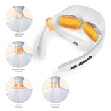 nah-vital Kompakt-Nackenmassagegerät mit 5 Massagemodi, EMS, Wärmefunktion und tragbarem, faltbarem Design für Nackenentspannung unterwegs.
