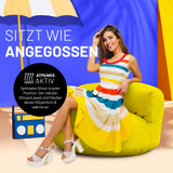 LUMALAND Sitzsack Lounge (320 L) in Gelb, bequem & formadaptiv, geeignet für In- & Outdoor mit robusten Nähten und atmungsaktivem Material.