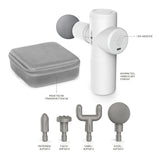 nah-vital Massagepistole mit 4 Aufsätzen und Transporttasche, kompakt, handlich, für verschiedene Muskelgruppen geeignet.