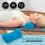 MAXXMEE Entspannungskissen mit Wabenstruktur, ergonomisch geformt, atmungsaktiv und langlebig, 27 x 8,5 cm, schwarz.