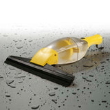 CLEANmaxx Akku-Fensterreiniger 3,7 V in Gelb mit Verlängerungsstange, akkubetrieben, für streifenfreies Reinigen glatter Flächen.