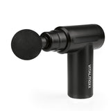 VITALmaxx Massage Gun schwarz mit rundem Aufsatz, kraftvoll, 6 Stufen, 4 verschiedene Aufsätze, bis zu 4 Std. Akkulaufzeit, Transporttasche.