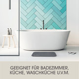 EASYmaxx Badematte Spa 40x60 cm dunkelgrau, extra saugfähig, schnelltrocknend, rutschfeste Unterseite, weich und ideal für Badezimmer.