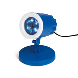 HSV LED-Motivstrahler - 7,5 Watt - blau mit Logo, wetterbeständig, rotiert das HSV-Logo mit zwei Geschwindigkeitsstufen, für Innen- und Außenbereich.
