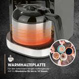 Barista Kaffeemaschine mit Mahlwerk mit Isolierkanne 1000 Watt Edelstahl/schwarz warmhalteplatte für 10 Tassen Kaffee
