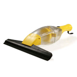 CLEANmaxx Akku-Fensterreiniger 3,7 V in Gelb, handlicher Akku-Glasreiniger mit Schmutzwasserabsaugung, ohne Kabel, mit Teleskopstange.